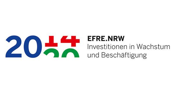 Logo von EFRE-NRW mit dem Hinweis"Investitionen in Wachstum und Beschäftigung"